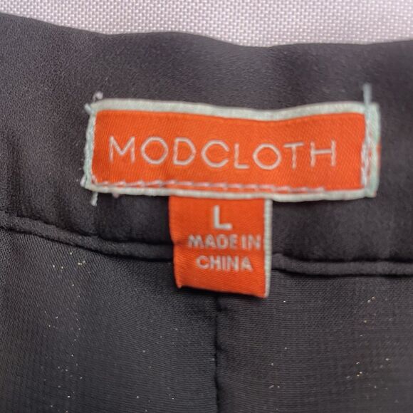 Modcloth 'Glitz The Spot' Pleated Midi Skirt Metallic Gold Glitter- L - Picture 3 of 13